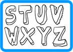 Graffiti letters coloring page