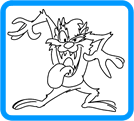 Taz coloring page