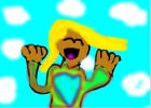 girl jumping from trampoline