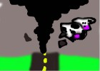 tornado w/ flying cow
