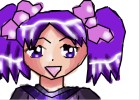 anime purple girl