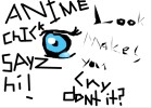 teary anime eye