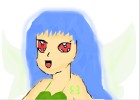 Anime Blue-haired Fairy