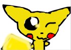 Pikachu using iron tail