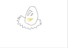 whow to draw a chick egg