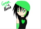 Request: Green and Black anime girl