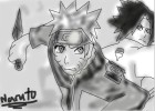 Naruto and Sasuke Value Drawing