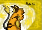 Raichu rubbing on of his cheeks