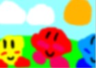 Yellow, red and blue kirbys