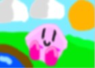 Kirby near a pond