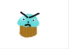 angry cupcake