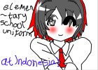Manga chibi school girl
