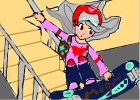 Misena Hachichi with Skateboard