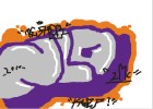 my initials in graffiti- quick throwie -