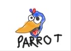 how to draw a parrot