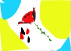 petals falling from its flower