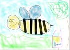 Cartoon honeybee