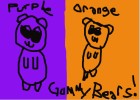 purple and orange gummybears!!!!!!!!!!!!!!!!!!!!!!