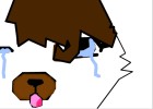 crying teddy bear