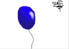HOW TO DRAW A BLUE BALLOON