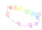 how to draw love on a necklace rainbow