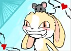 Gummii (bunny) and Pii (mouse)