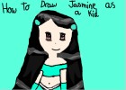 how to draw jasmine as a kid