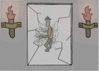 Crashing through a mirror