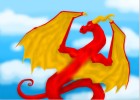 flying red dragon