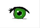 green anime eye