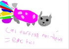 cat farting rainbows= epic fail