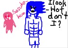 how to draw a shirtless sasuke