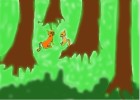 Firestar and Sandstorm in the forest