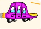 How to drawing Car Pink