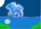 Shiny Suicune in Moonlight Fog