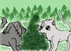 Wolfheart and Wolfclaw meeting for the first time.