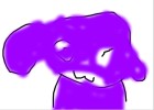 my bad drawing of a bunny (its purple : 3)