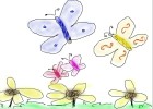 How to draw a family of butterflies.