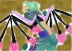 Cyberpunk girl with wings :3