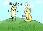 Noodle + Cat = Awesome!