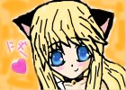 blonde anime neko girl