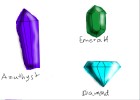 Amethyst, Diamond, and Emerald
