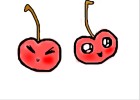 cartoon chibi cherrys