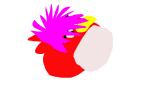 angry bird with pink mohawk