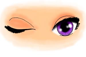 Anime eye wink