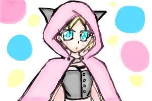 Anime girl with hoodie