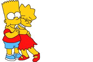 Bart and Lisa Simpson