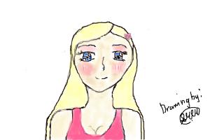 Beautiful Girl with anime