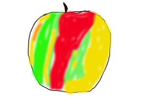 Colourful apple.