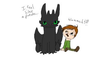 comic of toothless and hiccup